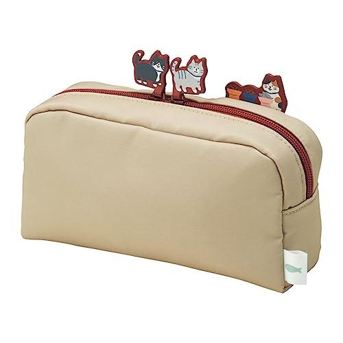 リヒトラブ にゃんシーン ねこ ペンケース ボックスペンポーチ L ビスケットベージュ A2224ー...