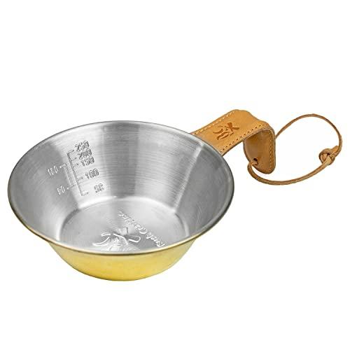 Bush Craft ブッシュクラフト シェラカップ&amp; レザーハンドルカバー ブラス