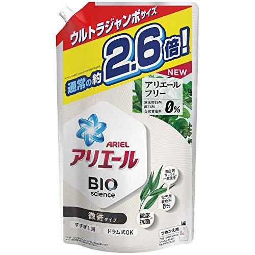 アリエール バイオサイエンス 科学x自然で洗浄力の限界突破 微香 洗濯洗剤 液体 詰め替え 大容量 ...