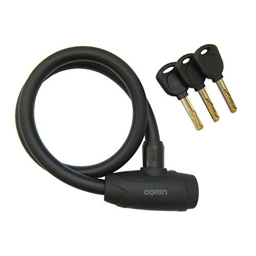 ゴリン(GORIN) ワイヤー錠 G227W φ12×600mm ブラック(K)