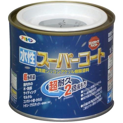 アサヒペン ペンキ 水性スーパーコート 水性多用途 ブルーグレー 1/5L