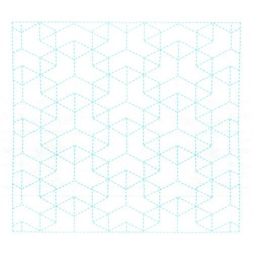 ナスカ 刺し子布 白 5六角つみ木