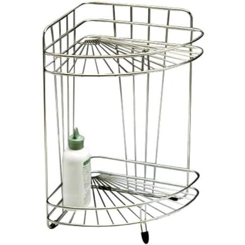 大木製作所(Ohki) ステンレス 三角コーナー2段 6257r シルバー 22×22×H34.5c...