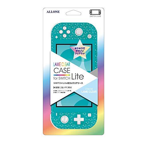 アローン Nintendo Switch Lite用 ラメクリアケース キラキラかわいいPC素材の透...