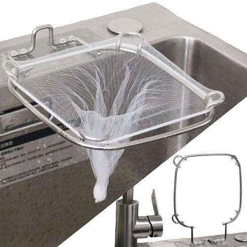 ママ倉 三角コーナー不要 シンク 水切り ゴミ袋用 ステンレス鋼 折りたたみ 立てる水切り袋 いらず...