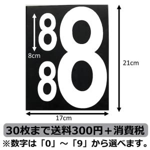 背番号3点セット白20cm アイロン転写用カット済みラバーシート｜poli-tape