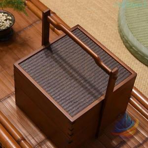 重箱 2段 木製 弁当箱 天然木 ナチュラル ...の詳細画像4