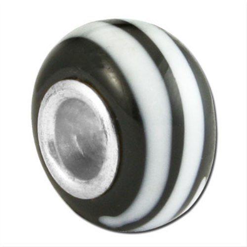 バブルルルビーズ（Bauble LuLu beads） White Stripes、パンドラ（Pan...