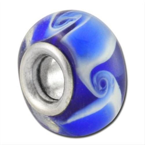 バブルルルビーズ（Bauble LuLu beads） Royal Blue Swirls、パンドラ...