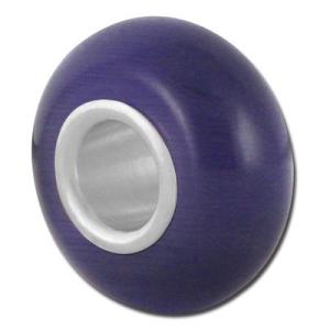バブルルルビーズ（Bauble LuLu beads） Fiber Optic Purple、パンドラ（Pandora）、トロールビーズ（Trollbeads）等幾通りものカスタマイズ可能！｜polkadot