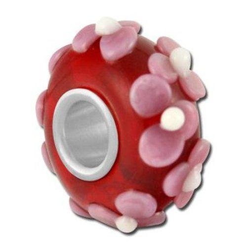 バブルルルビーズ（Bauble LuLu beads）  Red Floral Blast、パンドラ...