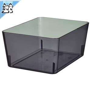 【IKEA -イケア-】KUGGIS - クッギス - ボックス 透明 ブラック 13x18x8 cm (005.685.11)｜polori