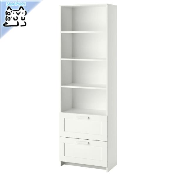 【IKEA -イケア-】BRIMNES -ブリムネス- 本棚 ホワイト 60x190 cm (103...