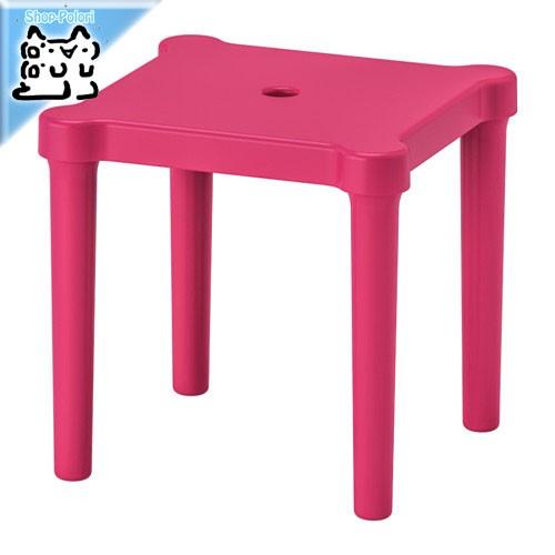 IKEA Original UTTER 子供用スツール 室内/屋外用 ピンク 28x28 cm