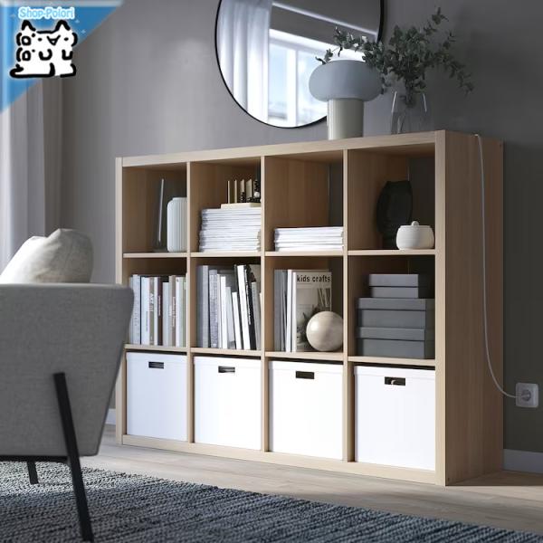 IKEA - イケア - KALLAX -カラックス- シェルフユニット ホワイトステインオーク調 ...