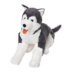 IKEA　犬 イケア（IKEA） ソフトトイ ぬいぐるみ イヌ シベリアンハスキー 57cm