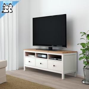 【IKEA -イケア-】HEMNES -ヘムネス- テレビ台 ホワイトステイン/ライトブラウン 148x47x57 cm (304.135.27)｜polori