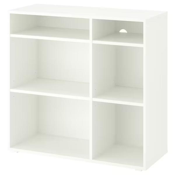 【IKEA Original】VIHALS -ヴィーハルス- シェルフユニット 棚板4枚付 ホワイト...