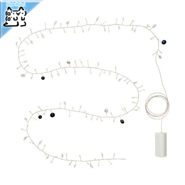 IKEA - イケア - STRALA -ストローラ- LEDライトチェーン 全80球 電池式 水玉...