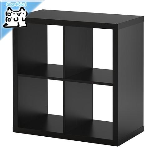 IKEA Original KALLAX シェルフユニット ブラックブラウン 77x77 cm