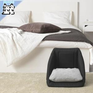 IKEA Original LURVIG ペット ネコ用ベッド/ハウス ブラック ホワイト 38x38x37 cm｜polori