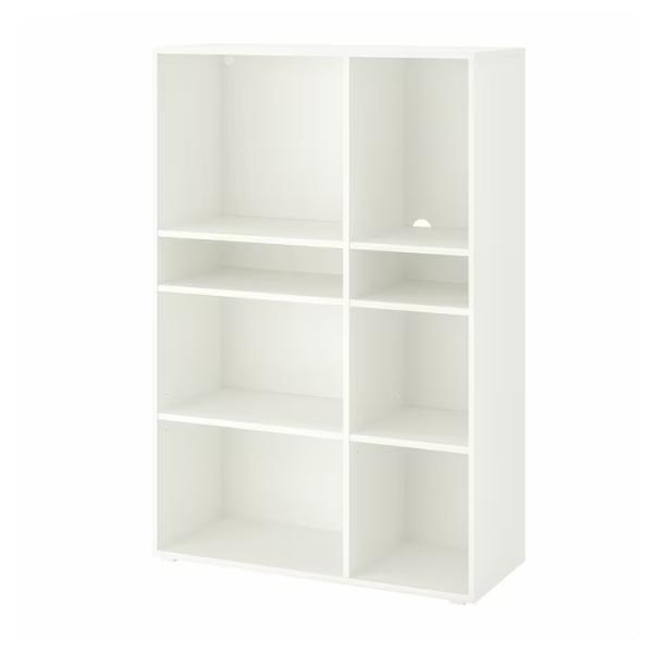 【IKEA Original】VIHALS -ヴィーハルス- シェルフユニット 棚板6枚付 ホワイト...