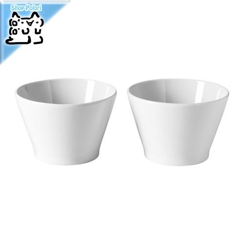 IKEA Original IKEA 365+ ボウル 斜め縁 ホワイト 10cm 2ピース