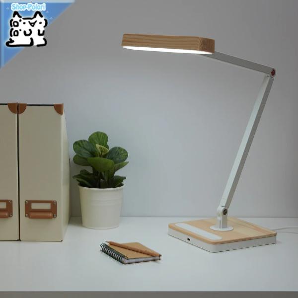【IKEA Original】KALLERED LEDワークランプ パイン材 調光可能 75 cm