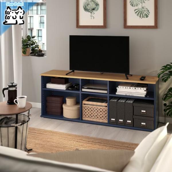 【 IKEA - イケア -】SKRUVBY -スクルーヴビー- テレビ台 ブラックブルー 156x...