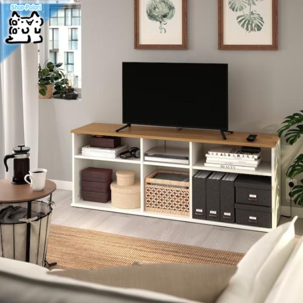 【 IKEA - イケア -】SKRUVBY -スクルーヴビー- テレビ台 ホワイト 156x38x...