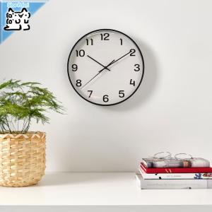 IKEA Original PLUTTIS -プルッティス- 壁掛け時計 ウォールクロック 低消費電力/ブラック 28 cm｜polori