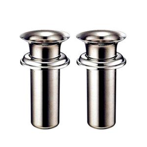 お墓用花立 高級ステンレス製 中入れ式 ツバ付 筒径：38mm