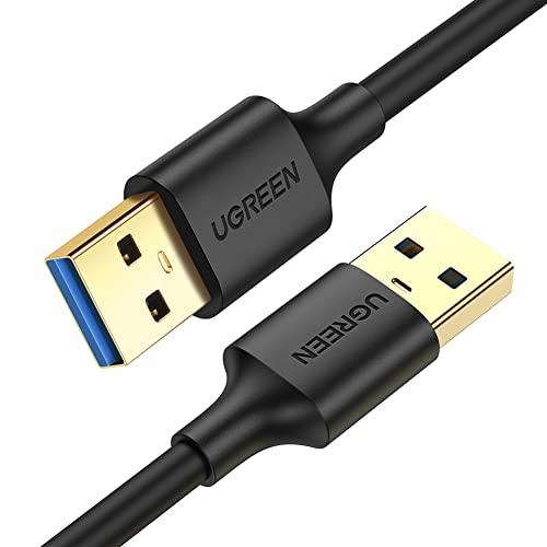 UGREEN USB 3.0 ケーブル タイプA-タイプA オス-オス 金メッキコネクタ搭載 高耐久...