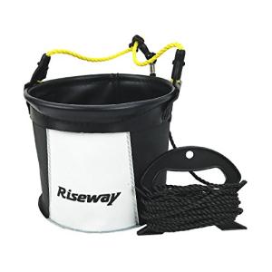 RISEWAY(ライズウェイ) EVA反転水汲みバケツ 丸型 18cm ブラック ロープ・ホルダー付 ブラック UEV-016｜polupolu-shop