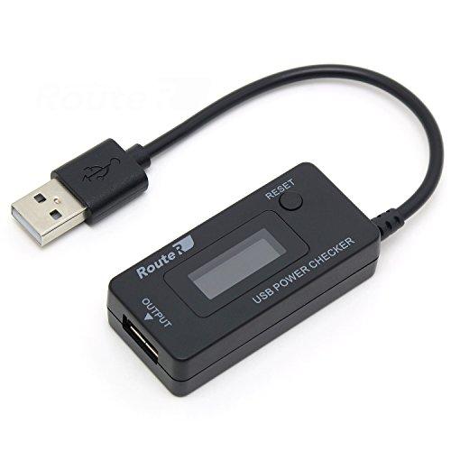 ルートアール QC2.0対応 USB 簡易電圧・電流チェッカー 積算機能・VA同時表示対応 ブラック...