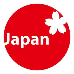 nc-smile Japan 日本 桜 ステッカー 赤 11cm｜ぽるぽるSHOP
