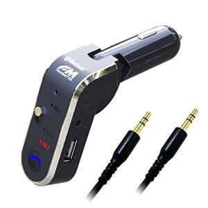 カシムラ Bluetooth FMトランスミッター AUXケーブル付 ハンズフリー通話搭載 12V/24V車対応 NKD-165｜polupolu-shop