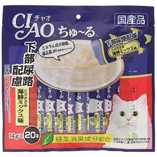 CIAO (チャオ) ちゅ~る 下部尿路配慮 とりささみ 海鮮ミックス味 20本