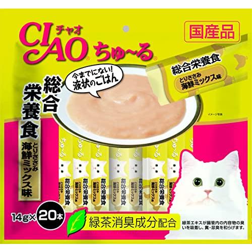 CIAO (チャオ) ちゅ~る 総合栄養食 とりささみ 海鮮ミックス味 20本