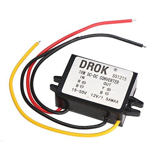 DROKマイクロDC電圧降圧コンバータ15-55V 24V / 36V / 48V?12V 1.5A...