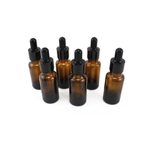 naissant スポイト遮光瓶 20ml 6本セット ガラス製 アロマオイル エッセンシャルオイル...