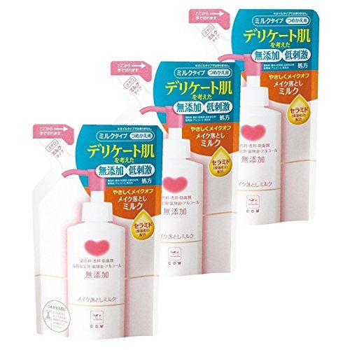 カウブランド 無添加 メイク落とし ミルク つめかえ用 130ml×3個 130ミリリットル (x ...