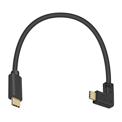 Poyiccot USB C Type C to Type C ケーブル, 短い L字 USB Cケ...