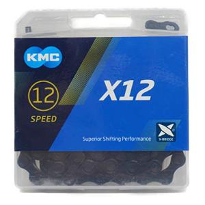 KMC X12 チェーン 12速/12S/12スピード/12speed 用 126Links (BLACK Tech) [並行輸入品]｜polupolu-shop