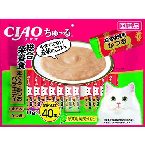 CIAO (チャオ) ちゅ~る 総合栄養食 まぐろ・かつおバラエティ 40本