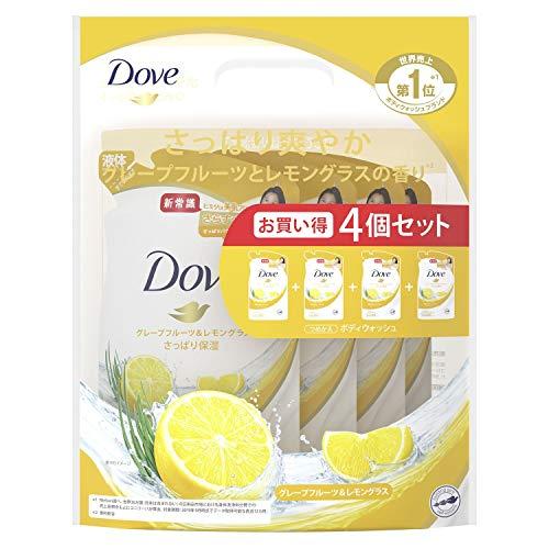 Dove(ダヴ) ボディウォッシュ グレープフルーツ&amp;レモングラス 詰替え用 360g×4個 ボディ...
