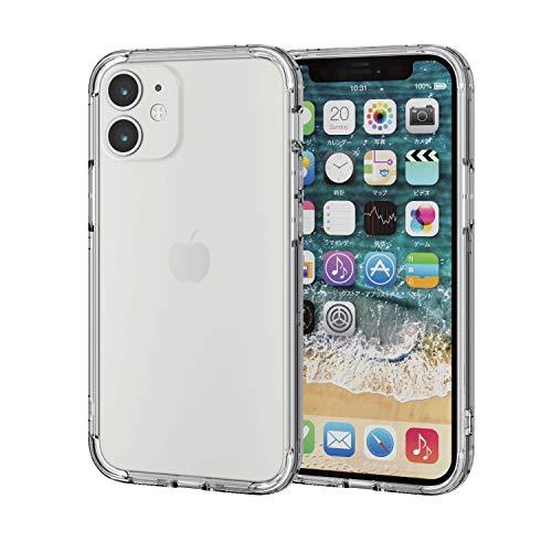エレコム iPhone 12 mini ケース Qi充電対応 ハイブリッドバンパー 耐衝撃 クリア ...