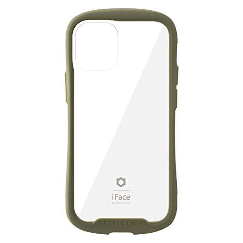 iFace Reflection iPhone 12 mini ケース クリア 強化ガラス (カーキ...