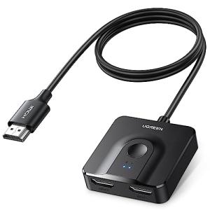 UGREEN HDMI 切り替え器 HDMIセレクター 2入力1出力 双方向 4K 60Hz HDCP 2.2/HDMI 2.0 【HDMIケーブル一｜ぽるぽるSHOP