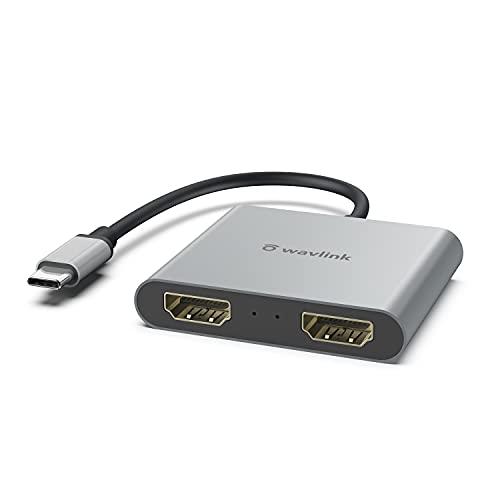 WAVLINK USB C HDMI 変換アダプタ Type C デュアル HDMI ハブ 2ｘ4K...